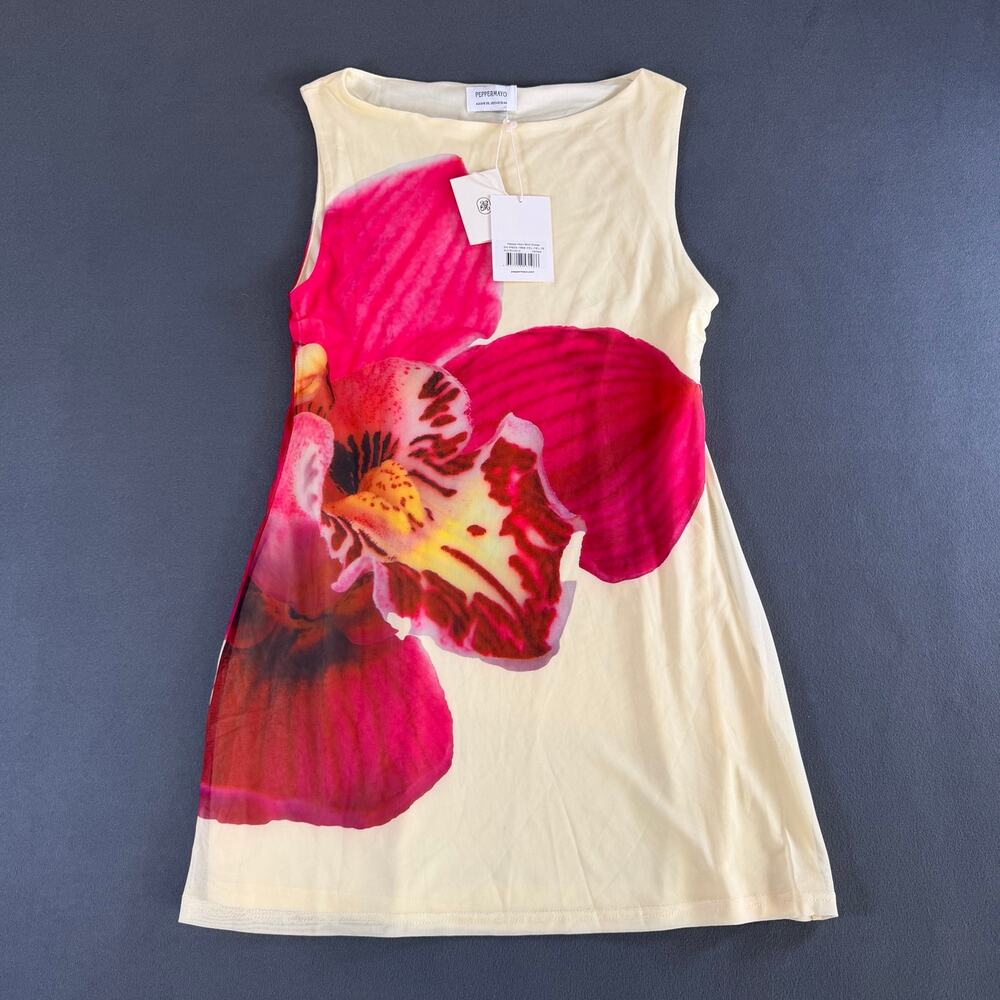NWT Peppermayo Happy Hour Mini Dress - Orchid Yellow